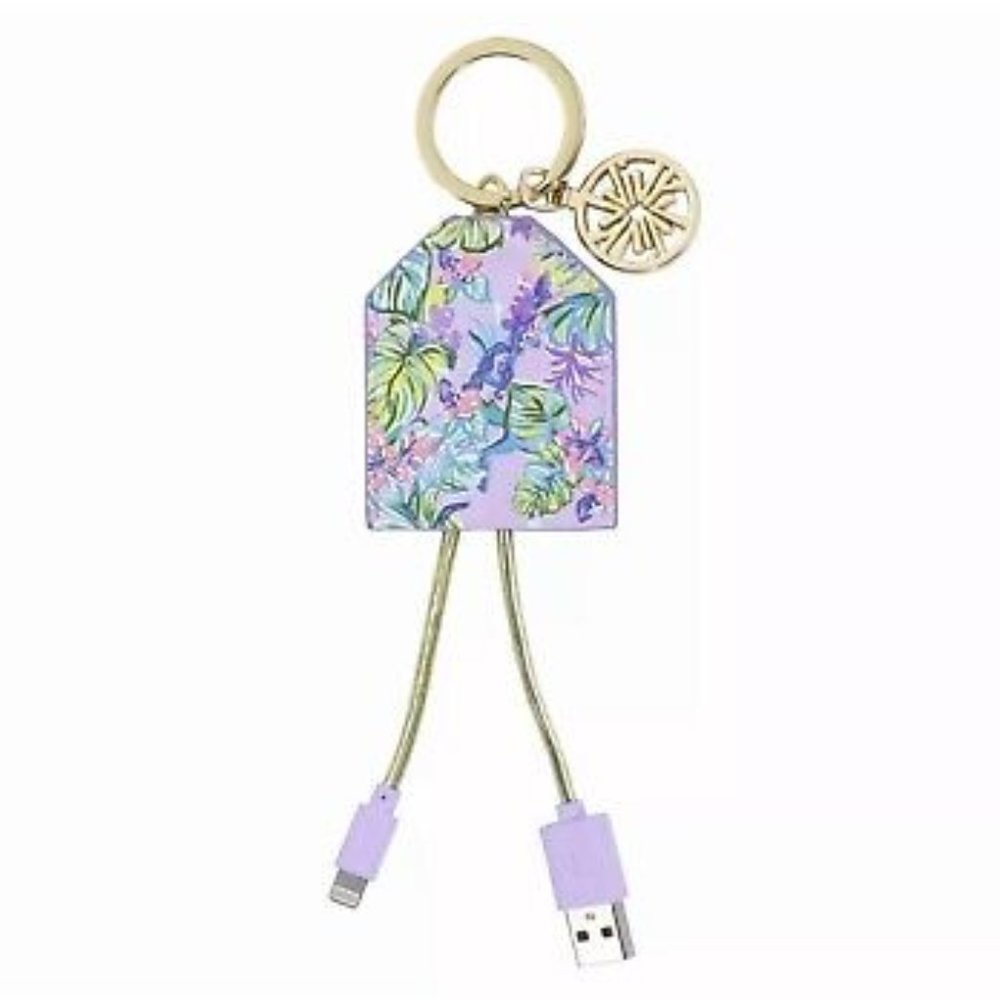 Lilly Pulitzer charging tag *nib* floral paisley ***nib*** Mermaid iin the Shade